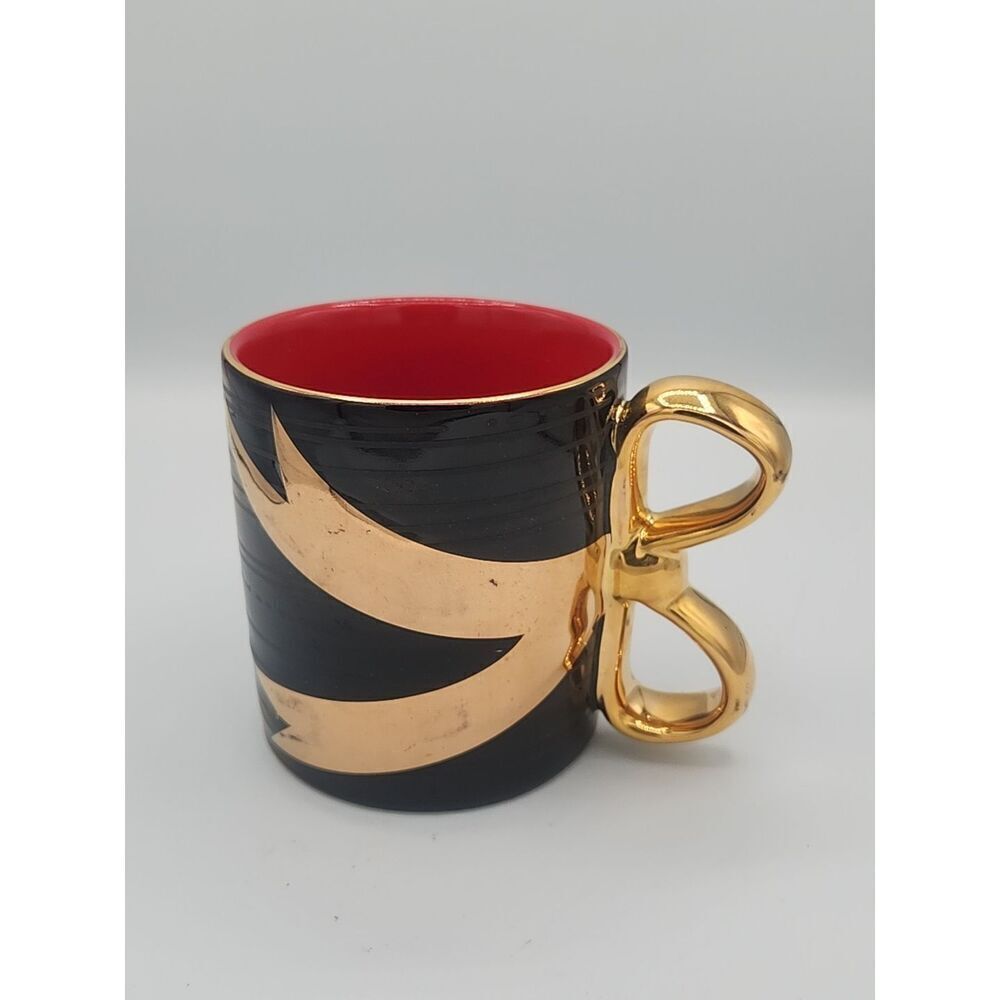 PAPER DESTINY Black And Gold Gift Bow Mug